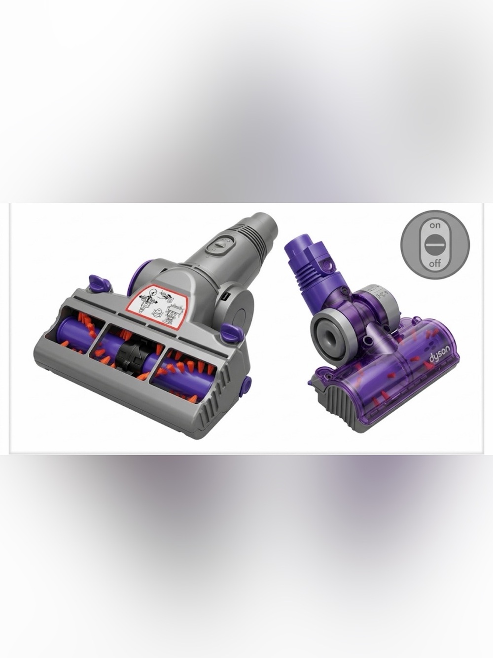NWT Dyson OEM Mini Turbine Head Vacuum Attachment Tool - Purple/Gray (Brand New)